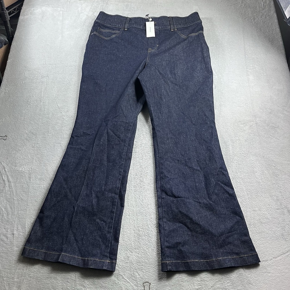 SPANX FLARE SPANXshape™ EveryWear Raw‎ Indigo Jeans #21266Q-2X Petite NEW